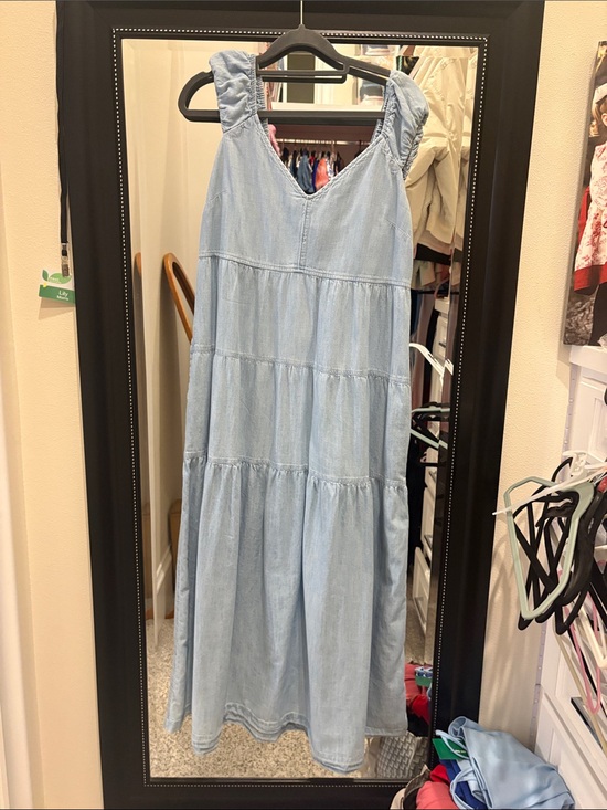 Old Navy Dresses & Skirts - Old Navy Light Blue Tiered Chambray Girls' Dress